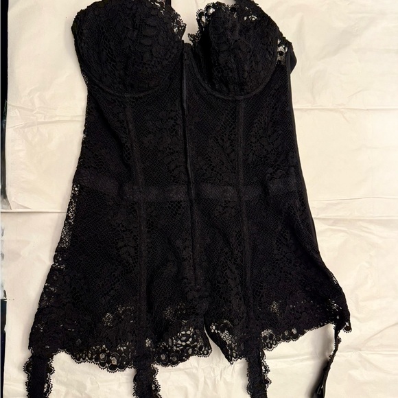 La Perla Other - Elegant Black Lace Bustier